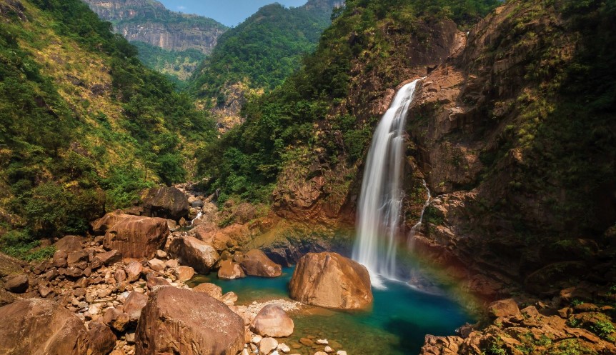 Rainbow Falls Meghalaya 1